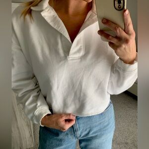 AE cropped sweatshirt white size L